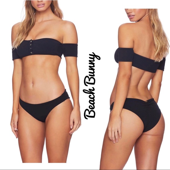 Beach Bunny Presley Off Shoulder Bikini Top Sz M